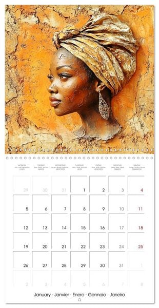 Produktbild: Artistic African Grace (Wall Calendar 2026 12 &times; 12 Inch) CALVENDO 12 Month Wall Calendar