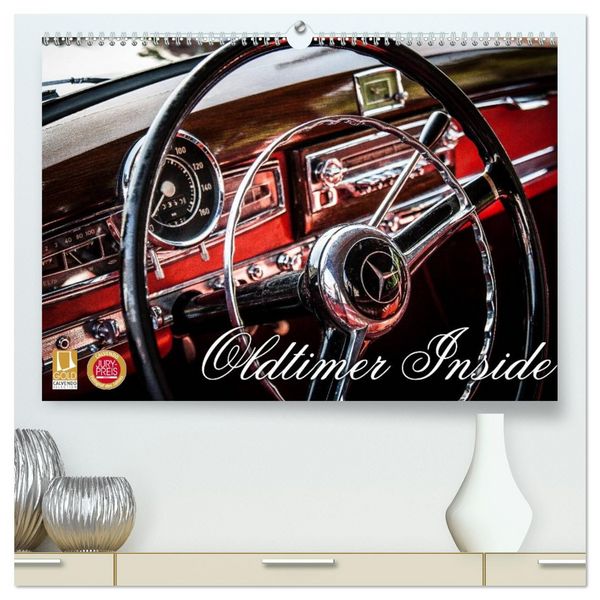 Oldtimer inside (hochwertiger Premium Wandkalender 2026 DIN A2 quer), Kunstdruck in Hochglanz