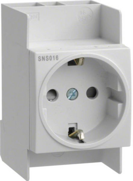 Hager SNS016 Einbau-Steckdose Schutzklasse II Weiß