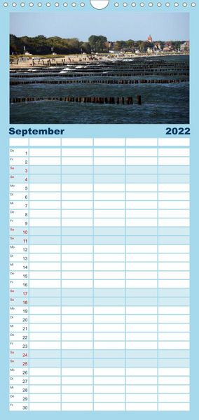 Produktbild: Familienplaner K&uuml;hlungsborn (Wandkalender 2022 , 21 cm x 45 cm, hoch)