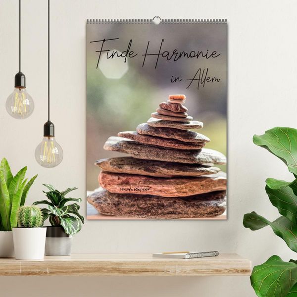 Produktbild: Finde Harmonie in Allem (Wandkalender 2026 DIN A2 hoch), CALVENDO Monatskalender