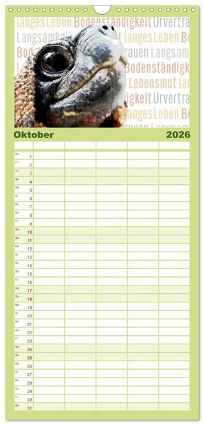 Produktbild: Familienplaner 2026 - Mein wildes Krafttier voller Achtsamkeit mit 5 Spalten (Wandkalender, 21 x 45 cm) CALVENDO