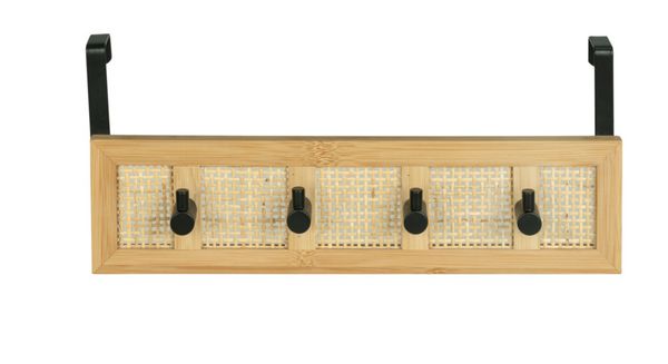 Produktbild: T&uuml;rgarderobe Mod. Allegre, aus Bambus und Rattan