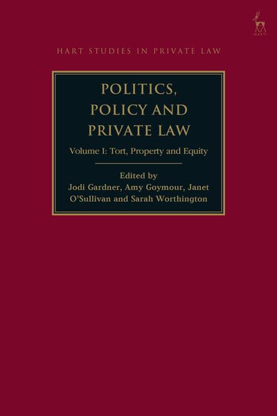 Produktbild: Politics, Policy and Private Law