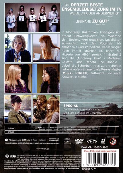 Produktbild: Big Little Lies - Die komplette 2. Staffel (2 DVDs)
