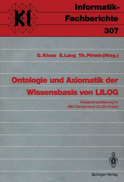 Produktbild: Ontologie und Axiomatik der Wissensbasis von LILOG