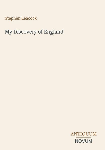 Produktbild: My Discovery of England