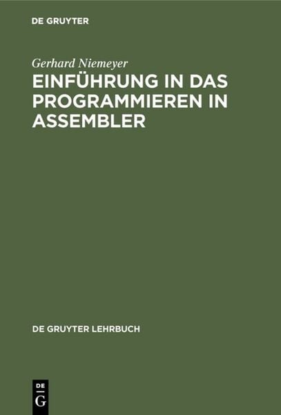 Produktbild: Einf&uuml;hrung in das Programmieren in ASSEMBLER