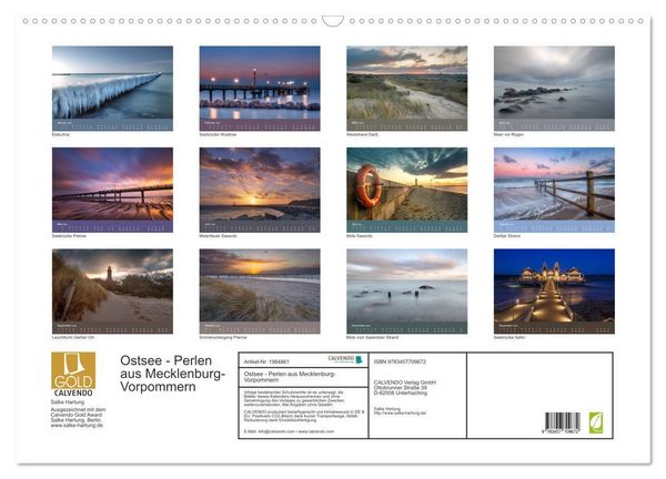 Produktbild: Ostsee - Perlen aus Mecklenburg-Vorpommern (Wandkalender 2026 DIN A2 quer), CALVENDO Monatskalender