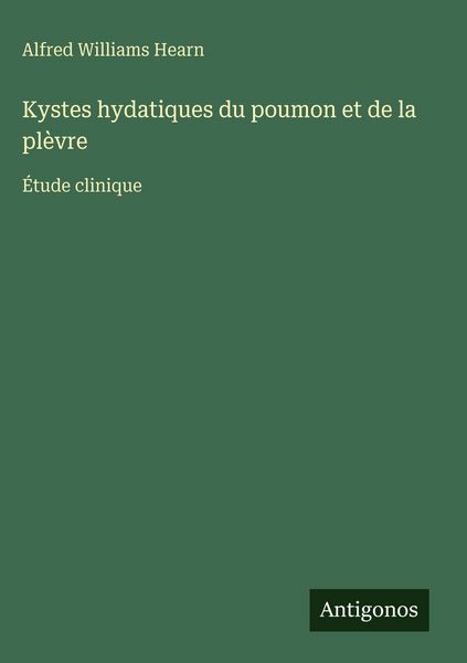 Produktbild: Kystes hydatiques du poumon et de la pl&egrave;vre