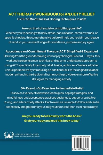 Produktbild: ACT Therapy Workbook for Anxiety Relief
