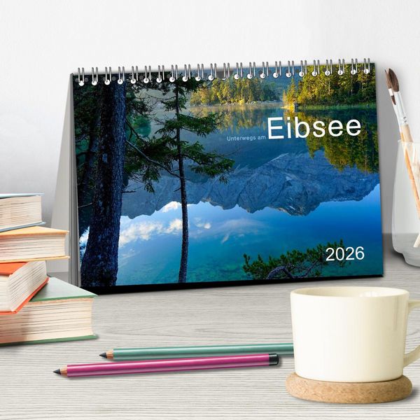 Produktbild: Unterwegs am Eibsee (Tischkalender 2026 DIN A5 quer), CALVENDO Monatskalender