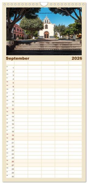 Produktbild: Familienplaner 2026 - Teneriffa - Inmitten des Atlantischen Archipels mit 5 Spalten (Wandkalender, 21 x 45 cm) CALVENDO
