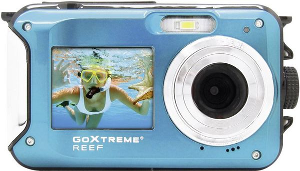 GoXtreme Reef Blue Digitalkamera 24 Megapixel  Blau  Full HD Video, Wasserdicht bis 3 m, Unterwasserkamera, Stoßfest, mi