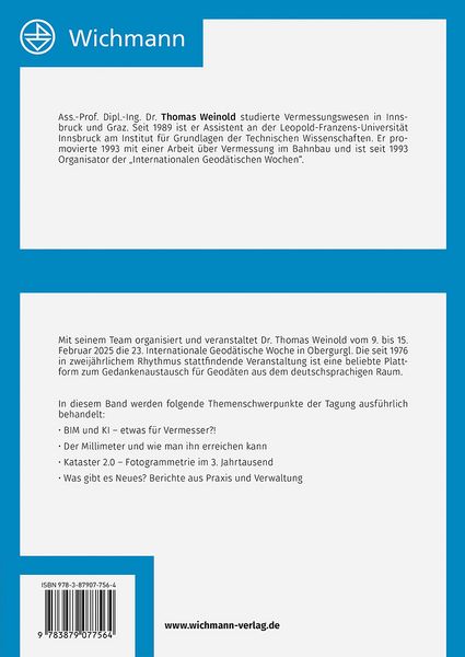 Produktbild: 23. Internationale Geod&auml;tische Woche Obergurgl 2025