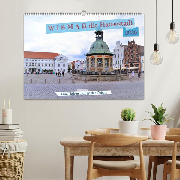 Produktbild: WISMAR die Hanststadt (Wandkalender 2026 DIN A2 quer), CALVENDO Monatskalender