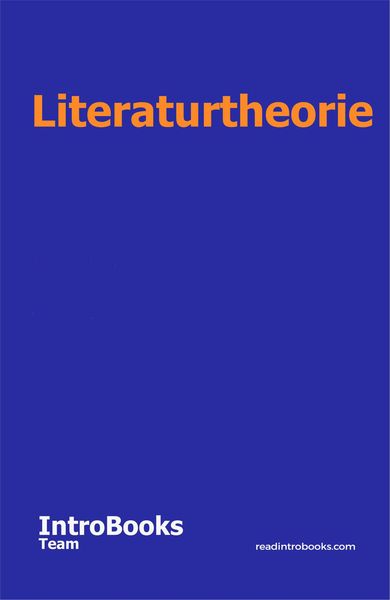 Produktbild: Literaturtheorie