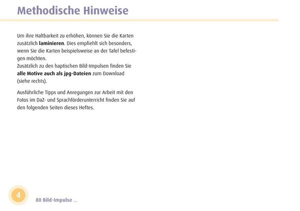 Produktbild: 80 Bild-Impulse zur DaZ- und Sprachf&ouml;rderung
