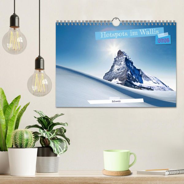 Produktbild: Hotspots im Wallis - Schweiz (Wandkalender 2026 DIN A4 quer), CALVENDO Monatskalender