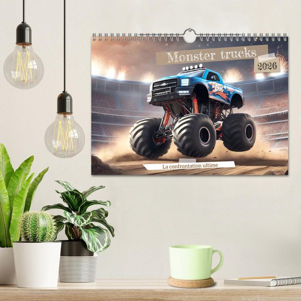 Produktbild: Monster trucks La confrontation ultime (Calendrier mural 2026 DIN A4 vertical), CALVENDO calendrier mensuel