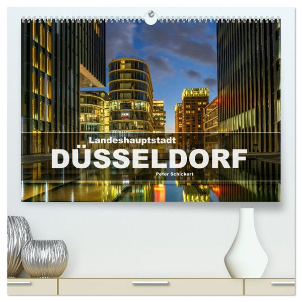 Landeshauptstadt Düsseldorf (hochwertiger Premium Wandkalender 2025 DIN A2 quer), Kunstdruck in Hochglanz