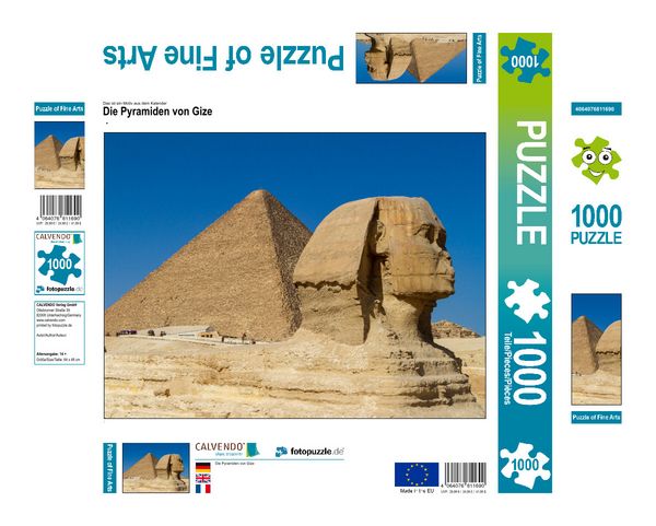 Produktbild: CALVENDO Puzzle Die Pyramiden von Gize | 1000 Teile Lege-Gr&ouml;&szlig;e 64 &times; 48 cm Foto-Puzzle f&uuml;r gl&uuml;ckliche Stunden