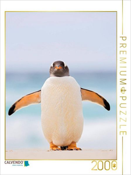 CALVENDO Puzzle Hallo Pinguin | 2000 Teile Lege-Größe 90 × 67 cm Foto-Puzzle für glückliche Stunden