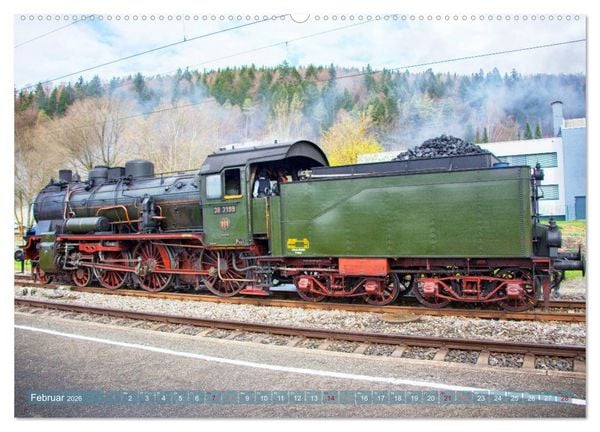 Produktbild: Dampfloks im s&uuml;dbadischen Raum (hochwertiger Premium Wandkalender 2026 DIN A2 quer), Kunstdruck in Hochglanz
