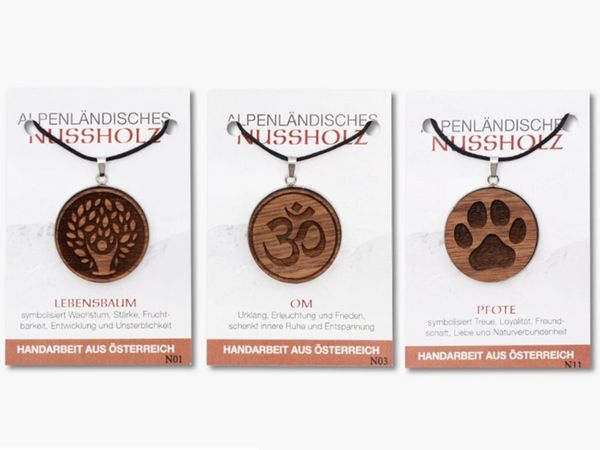 Produktbild: Sortiment Alpenl&auml;ndischer Nussholz Anh&auml;nger, R416
