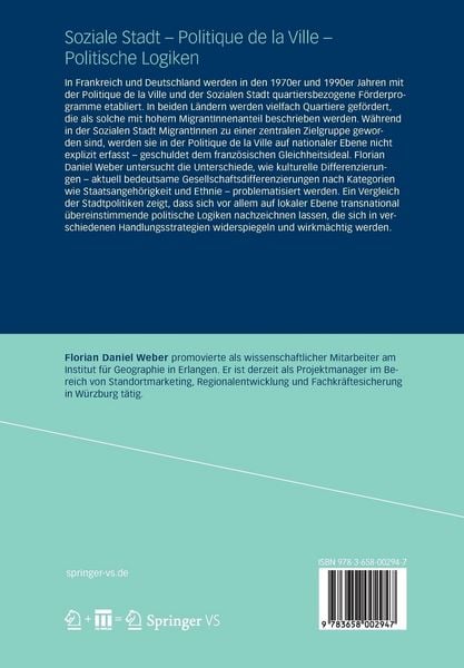 Produktbild: Soziale Stadt - Politique de la Ville - Politische Logiken