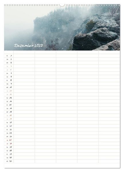 Produktbild: Familienkalender - Das Elbsandsteingebirge (Wandkalender 2027 DIN A2 hoch), CALVENDO Monatskalender