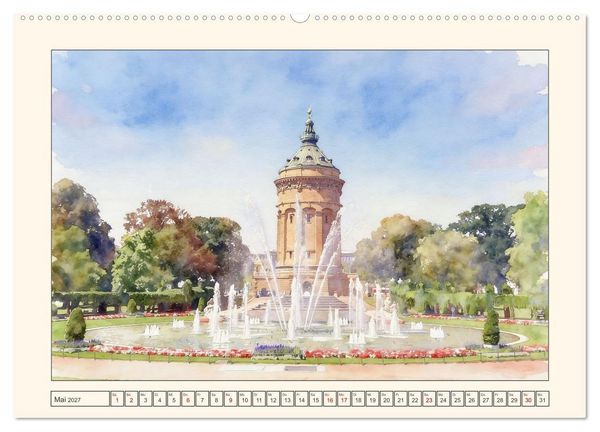 Produktbild: Vielfalt in Mannheim (hochwertiger Premium Wandkalender 2027 DIN A2 quer), Kunstdruck in Hochglanz