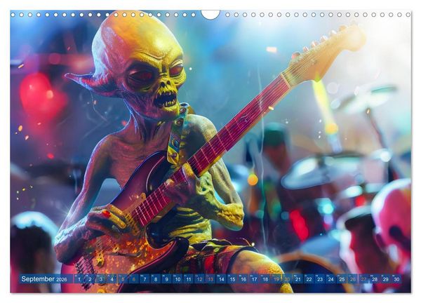 Produktbild: Aliens auf Erden - Kosmische Touristen auf Expedition (Wandkalender 2026 DIN A3 quer), CALVENDO Monatskalender