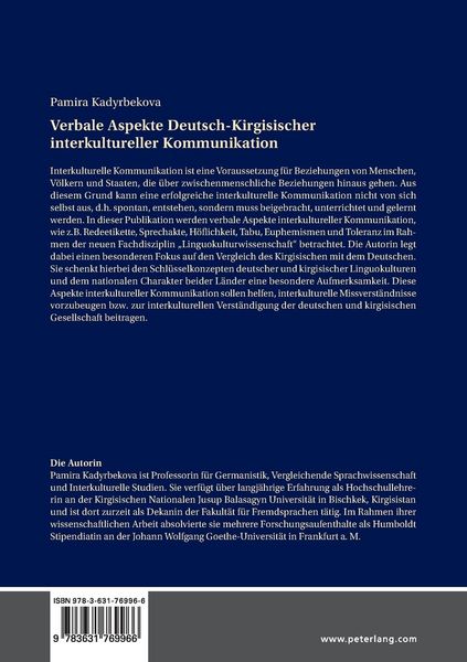 Produktbild: Verbale Aspekte Deutsch-Kirgisischer interkultureller Kommunikation