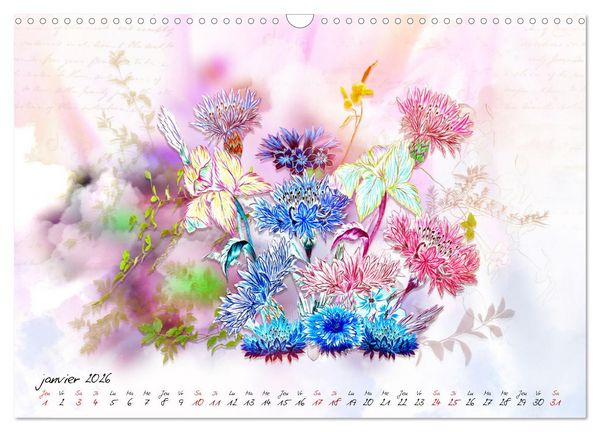 Produktbild: Prairies sauvages en fleurs (Calendrier mural 2026 DIN A3 vertical), CALVENDO calendrier mensuel