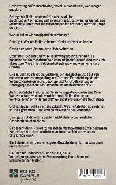 Produktbild: Der stoische Undwriter