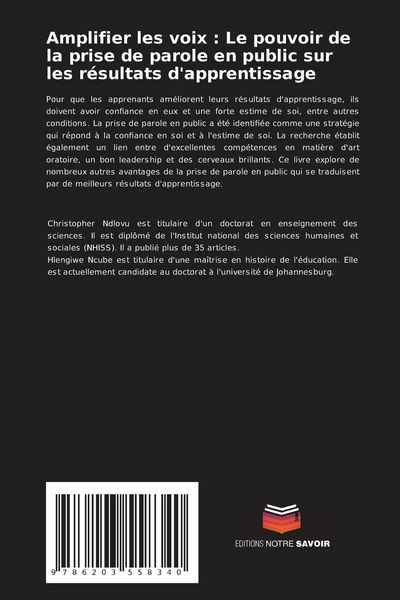 Produktbild: Amplifier les voix : Le pouvoir de la prise de parole en public sur les r&eacute;sultats d'apprentissage