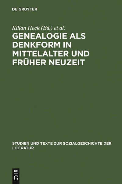 Produktbild: Genealogie als Denkform in Mittelalter und Fr&uuml;her Neuzeit