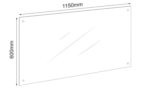 Produktbild: K&uuml;chenr&uuml;ckwand Herd Spritzschutz 115 x 60 cm Esilo