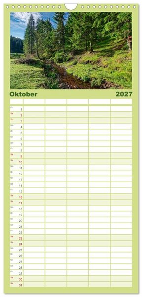 Produktbild: Familienplaner 2027 - Siebenb&uuml;rgen und das Fagaras Gebirge mit 5 Spalten (Wandkalender, 21 x 45 cm) CALVENDO