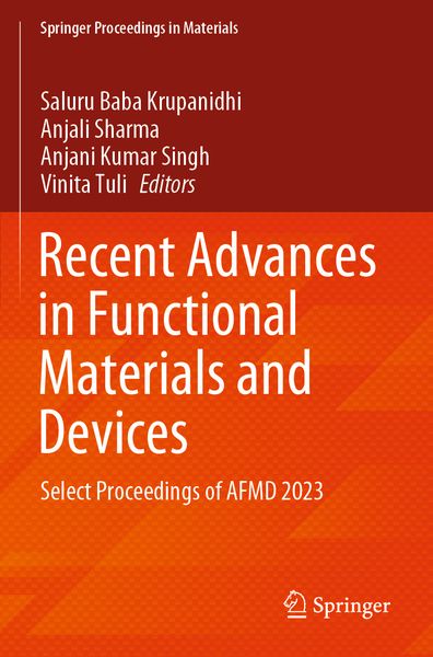 Produktbild: Recent Advances in Functional Materials and Devices