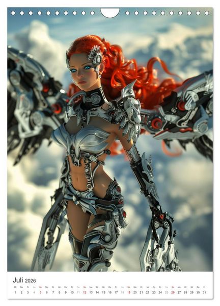Produktbild: Cyborg Engel (Wandkalender 2026 DIN A4 hoch), CALVENDO Monatskalender