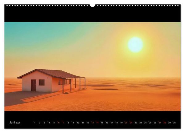 Produktbild: Puristische Landschaften (hochwertiger Premium Wandkalender 2026 DIN A2 quer), Kunstdruck in Hochglanz