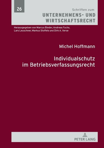 Produktbild: Individualschutz im Betriebsverfassungsrecht