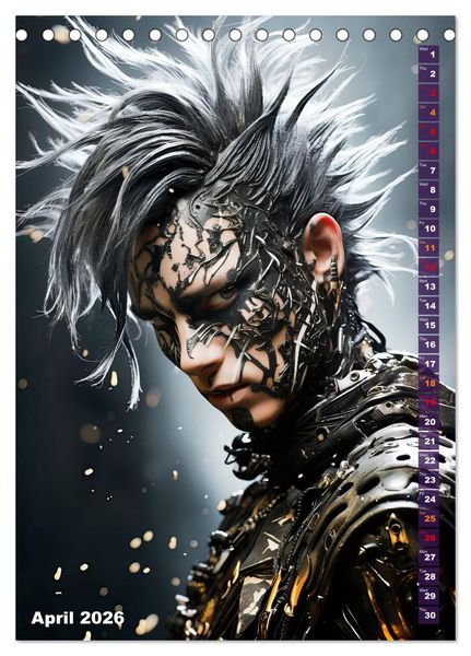 Produktbild: CYBERPUNK Cool guys (Desk Calendar 2026 DIN A5 portrait), CALVENDO 12 Month DeskCalendar