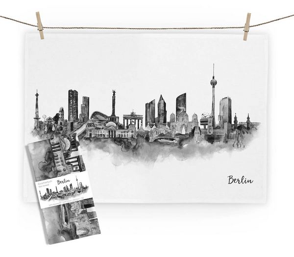 Produktbild: Geschirrtuch Berlin schwarz