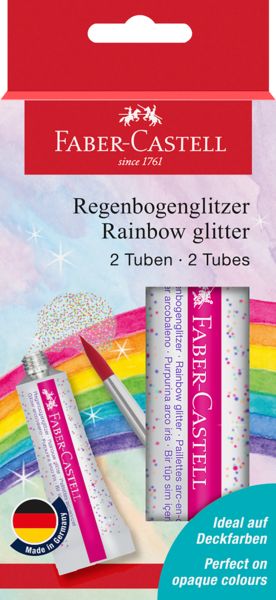 Produktbild: Faber-Castell Glitzer Regenbogen 12 ml 2x BK