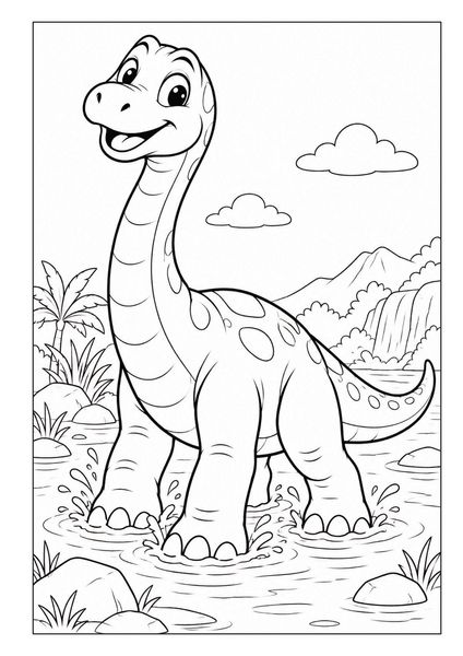 Produktbild: Dino Malbuch f&uuml;r Kinder ab 4 Jahren mit 50 s&uuml;&szlig;en Ausmalbildern
