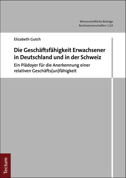 Produktbild: Die Gesch&auml;ftsunf&auml;higkeit Erwachsener in Deutschland und in der Schweiz