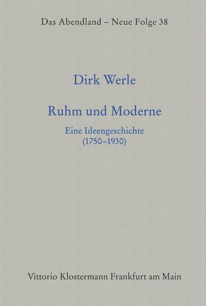 Produktbild: Ruhm und Moderne